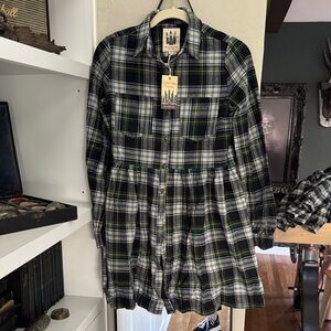 Kiel James Patrick Plaid Button-Up Dress